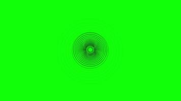 shiver of circle lines stripe on green screen background. vibrate sound rhythm animation. video
