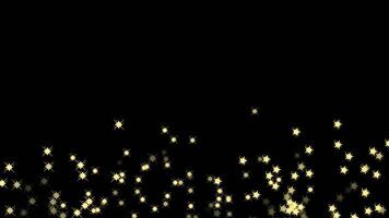 Fireworks in the sky. sprinkled with stars on black space background. video