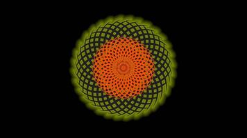Circular tunnel spin circle line pattern animation on black background. video