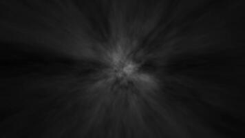 Monochrome abstract fractal burst speed line motion. dark moving clouds. video