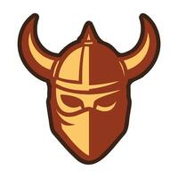 a viking helmet with horns on it vector