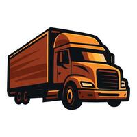 a truck is shown in a cartoon style vector