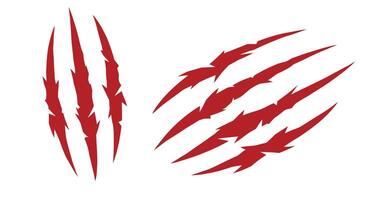 a pair of claws with red claws on a white background vector
