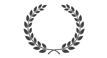 a laurel wreath icon on a white background vector