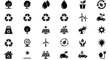 various icons of ecology and environment vector