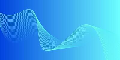 Abstract glowing wave line on dark blue background. Dynamic wave pattern. Modern flowing wavy line. Futuristic technology concept. Suit for banner, poster, cover, brochure, flyer, website vector
