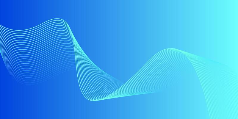 Abstract glowing wave line on dark blue background. Dynamic wave pattern. Modern flowing wavy line. Futuristic technology concept. Suit for banner, poster, cover, brochure, flyer, website