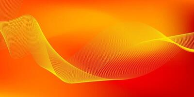 Soft gradient red, orange and yellow background with shining lines wave. Minimalist background for banner, poster, cover, brochure, flyer, website vector