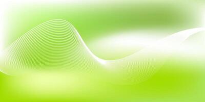 Abstract green gradient background with shining line wave.Minimalist background for banner, poster, cover, brochure, flyer, website vector