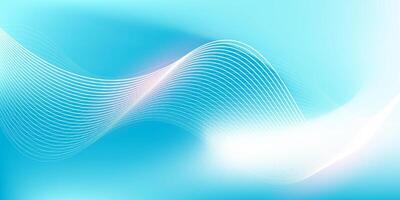 Abstract blue gradient background with shining line wave. Minimalist background for banner, poster, cover, brochure, flyer, website vector