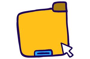 Simple File Folder Icon Stickers vector
