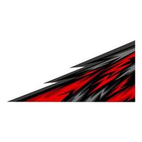 Racing car wrap sticker design with sharp line style with red and black combination vector