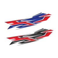decal livery design for racing car body wrap. modern decal livery with sharp lines vector