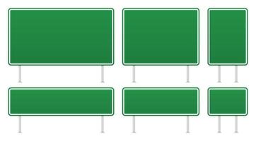 Green blank sign designs for customization vector