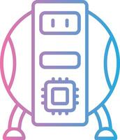 Robot Gradient Style Mark vector