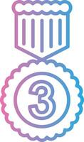 3rd Prize Bold Shape Icon vector