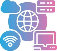 Networking Streamlined Line Drawing vector