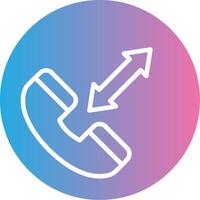 Telephone Call Responsive UX Token vector