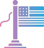 USA Flag Dynamic UI Symbol vector
