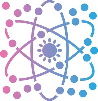 solar sistema sencillo web etiqueta vector