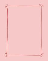 Frame in cute hand drawn style. Coquette border, great for wedding invitation designs or greeting cards. A4 format, frame in whimsical style. vector