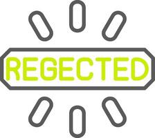 Rejected Professional Line Mark vector
