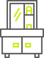 Vanity Table Artistic UI Component vector
