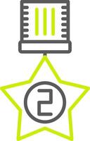 2nd Prize Simple Web Tag vector