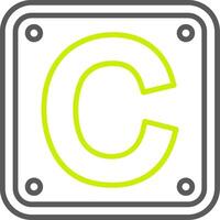 Letter C Advanced App Object vector