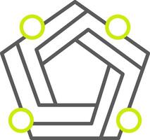 Pentagon Optimized Line Drawing vector