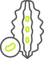 Bitter Gourd Elegant Visual Mark vector