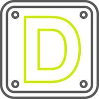 Letter D Advanced Tech Badge vector