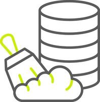 Data Cleansing Custom Line Drawing vector