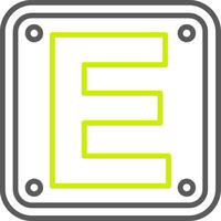 Letter E Optimized Line Drawing vector
