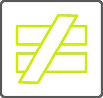 Not Equal Advanced Interface Symbol vector