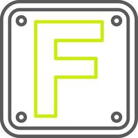 Letter F Scalable App Token vector