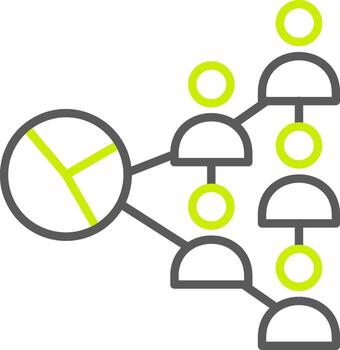 segmentación inteligente línea dibujo vector