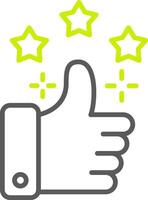 Thumb Up Trendy UI Label vector