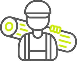 Carpenter Minimalist UI Block vector