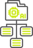 Data Classification Bold Shape Icon vector