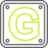 Letter G Trendy UI Label vector