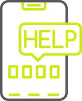 Help Smart Line Drawing vector