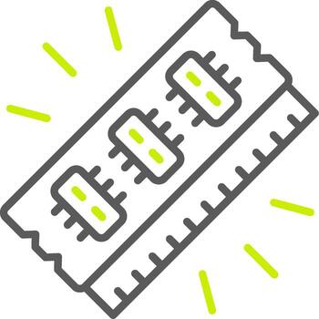 aleatorio acceso memoria Próxima generación línea dibujo vector