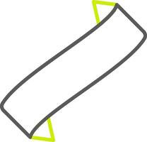 Folded Ribbon Custom Interface Symbol vector
