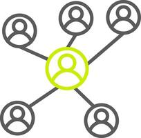 Social Network Responsive Grid Visual vector