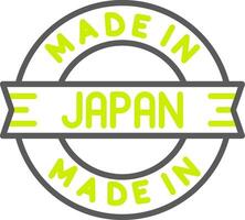Made In Japan Sleek Icon Frame vector
