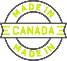Made In Canada Custom Interface Symbol vector