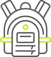 Backpack Custom Line Drawing vector
