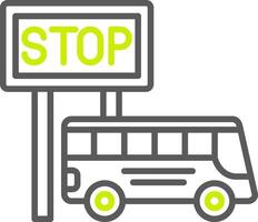Bus Station Dynamic Tech Badge vector
