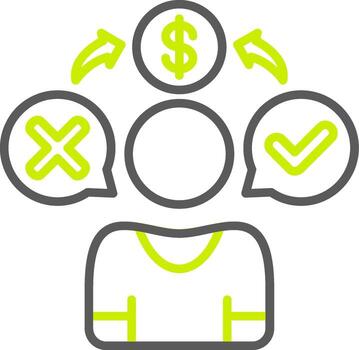 Customer Behavior Advanced Visual Mark vector